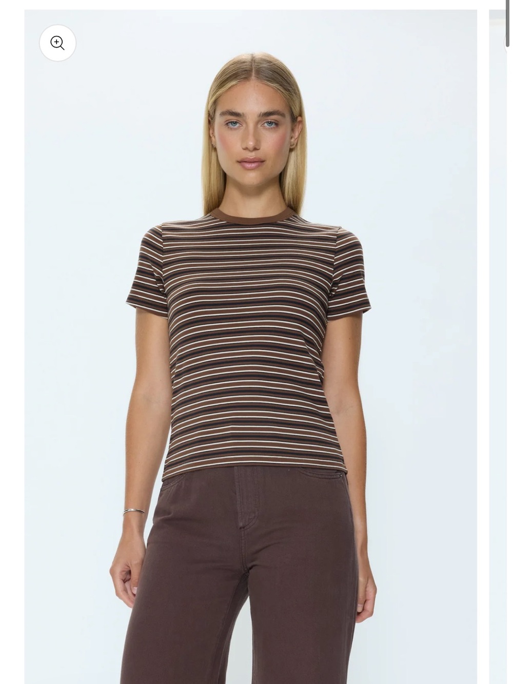 Pistola Alba Shrunken Tee - Bruna Black Stripe